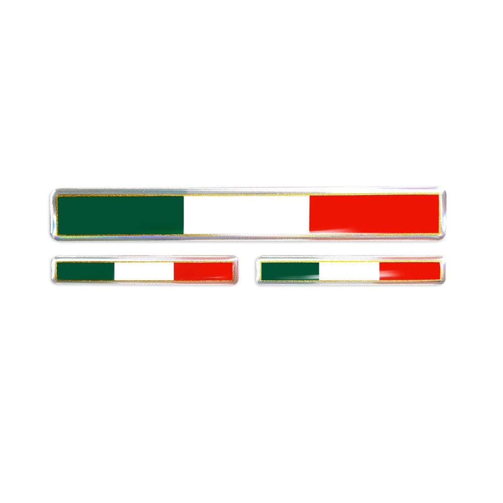 4R Quattroerre.it 32108 3D Sticker Flag Italy HQ, 3 Pcs