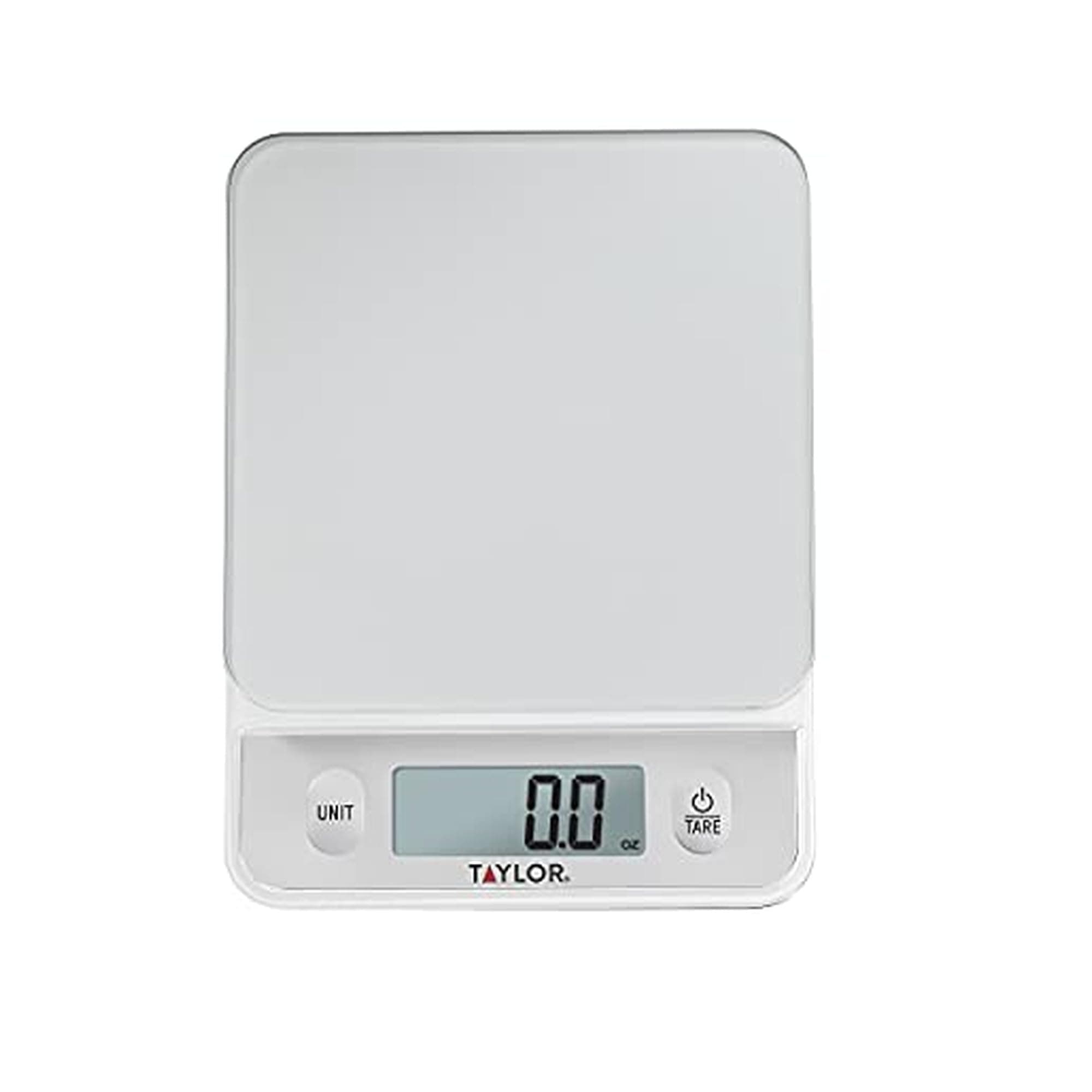 Taylor Precision Products Glass Top Food Scale with Touch Control Buttons, 11 lb Capacity, Silver