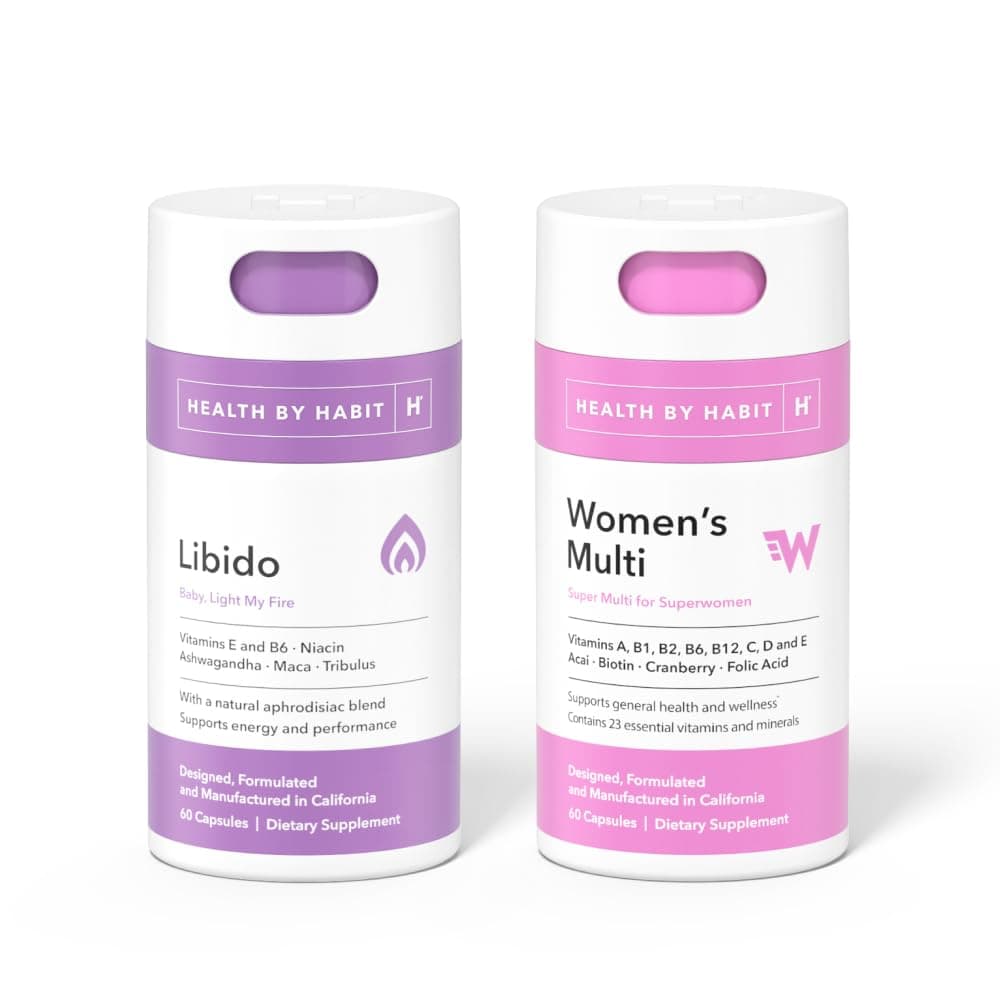 Health By Habit Feeling Yourself Kit - Libido Blend (60 Capsules) & Women's Multi Supplement (60 Capsules), Non GMO, Sugar Free