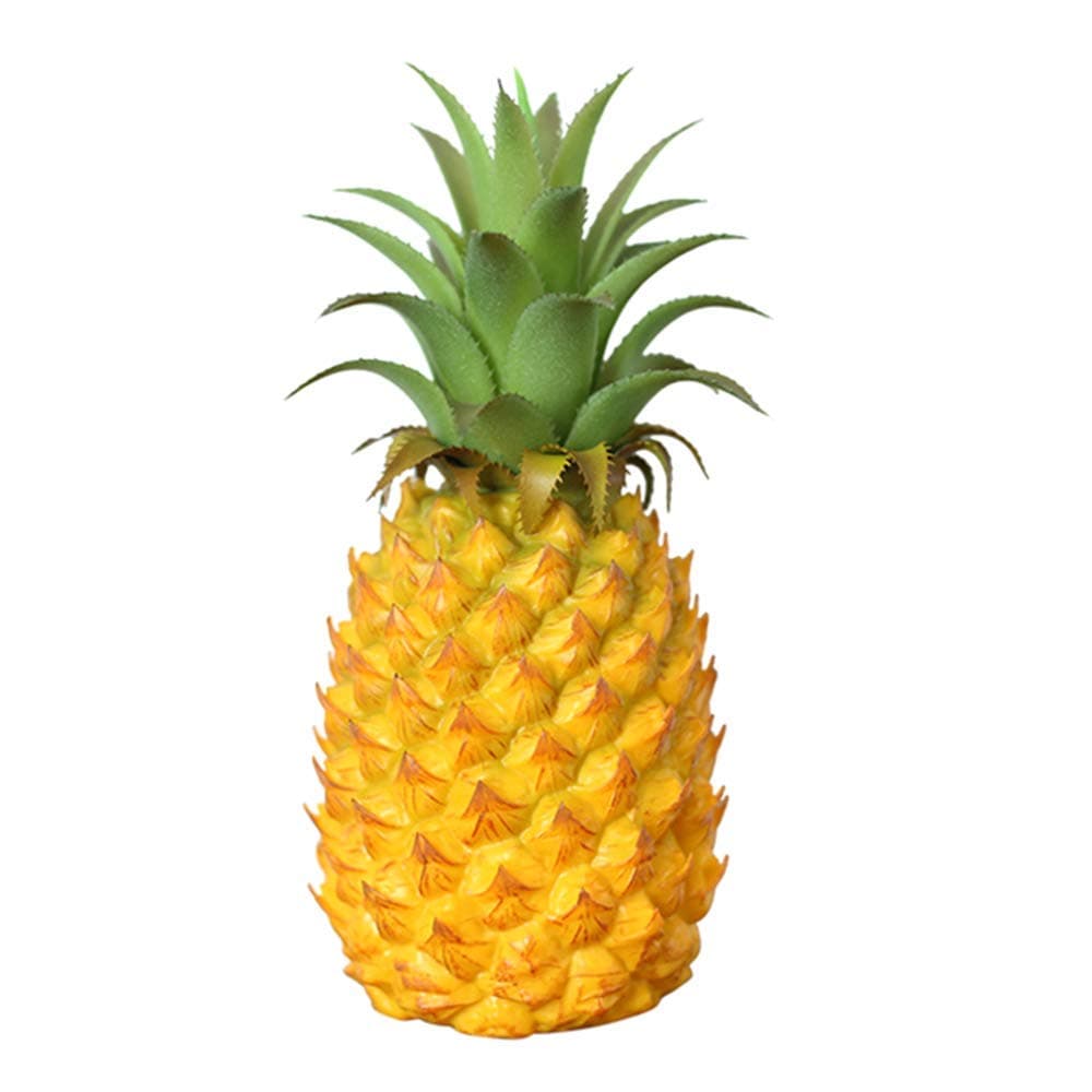 12" Large Plastic Fake Pineapple Artificial Vegetables Fruits, Faux Decorate Fruit Ornament Realistic Artificial Pineapple Decor Prop Fruit for Home Kitchen Party Display