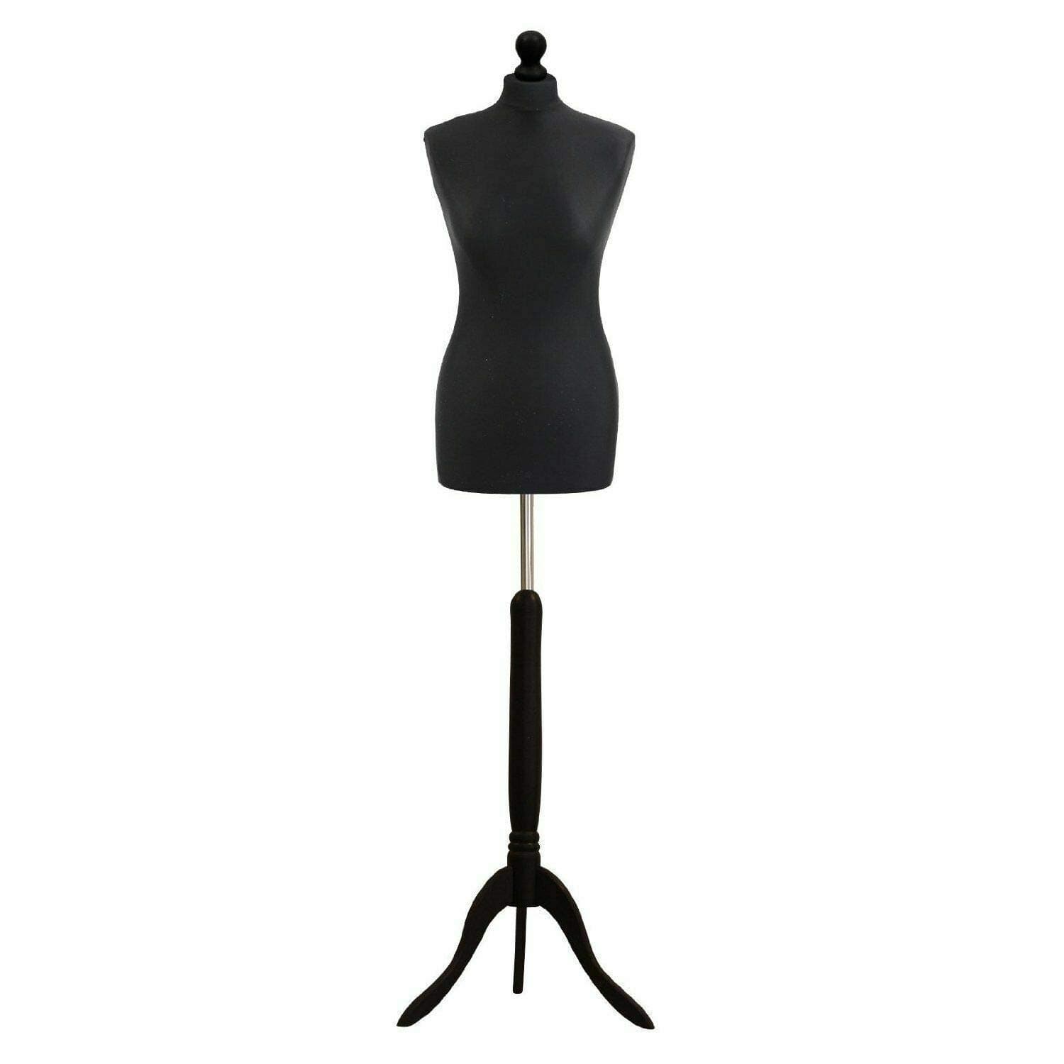 Student Dressmaker |Female Tailors Dummy | Display Bust | Mannequin | Size 8-10 (Black Color with Black Stand)