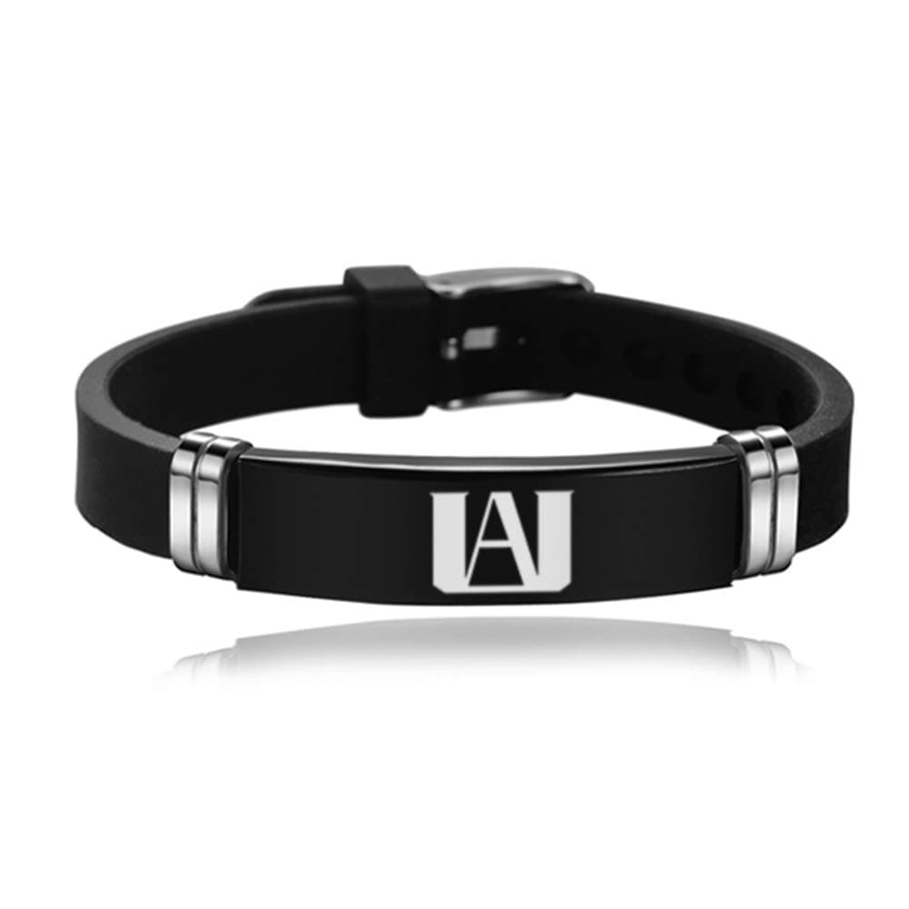 gerFogoo My Hero Academia Bracelet, Izuku Midoriya Todoroki Shoto Katsuki Bakugou Wristband Braided Bracelet for Kids Teens Adults Anime Fans(F Black)