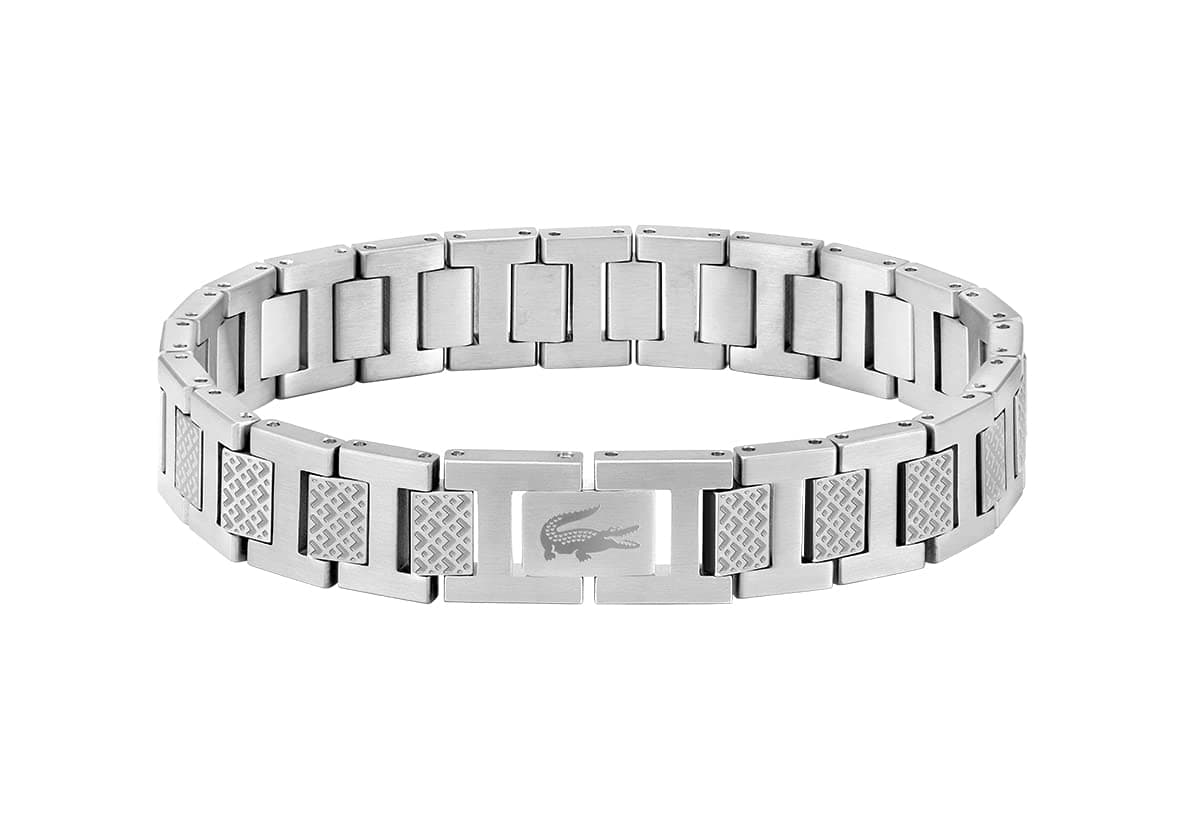 Men's METROPOLE Collection Link Bracelet Embellished with petit piqué pattern