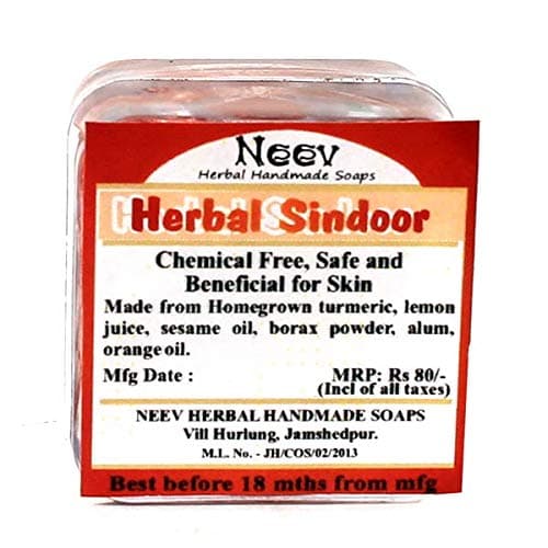 NEEV SOAPS Herbal Handmade Soaps Sindoor (Bright Red) -2 G