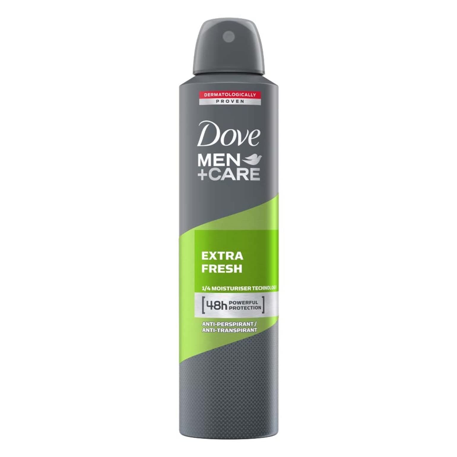 Dove for Unilever Men+Care Extra Fresh Dry Spray Antiperspirant Aerosol Deodorant, Up To 48 Hrs Protection From Sweat & Odour, Soothes & Moisturises Skin, Long-Lasting Refreshing Citrus Scent, 250Ml