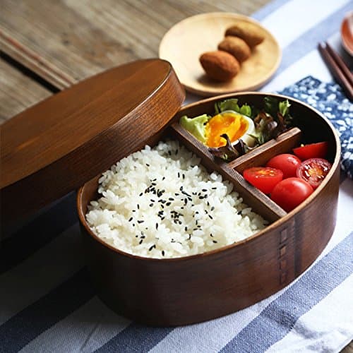 Japanese Style Bento Boxes Natural Wooden Lunch Box Picnic Camping Sushi Snack Food Fruits Storage Container for Kids and Adults