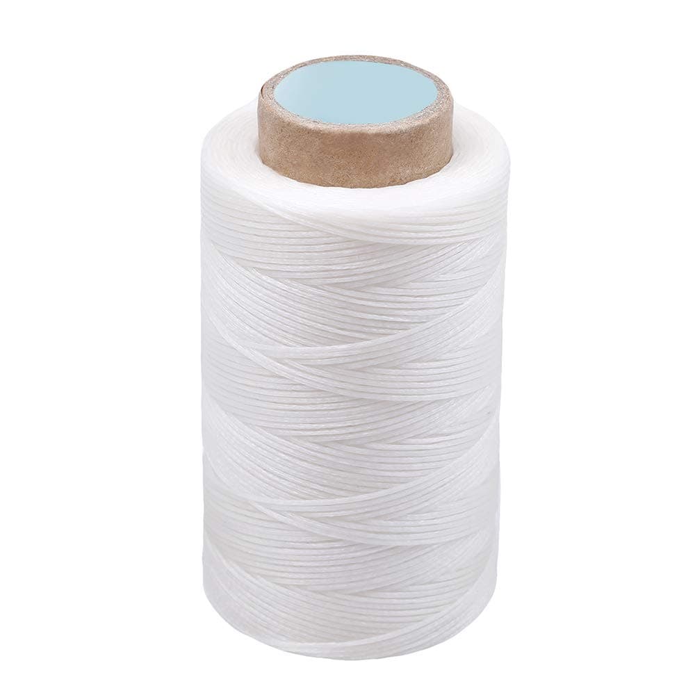 284 Yards Waxed Thread, 210D Heavy Duty Wax Upholstery Thread for Leather Sewing, 0.8mm Flat Waxed String for Bookbinding/Shoe Repairing/Leather Projects