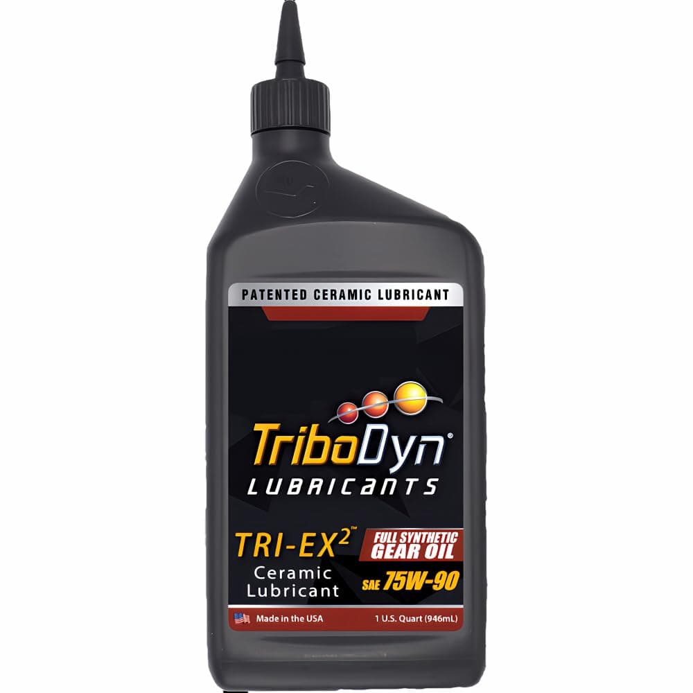 TRI-EX 2 75w-90 Synthetic Gear Oil, 1 Quart, Full Synthetic, Ceramic Coating, API GL5, MT-1, Severe Gear Shock Protection.