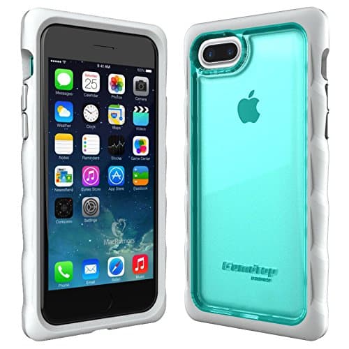 Gumdrop DropTech iPhone 7 Plus Case, White & Blue DT-PH7P-WHI_BLU