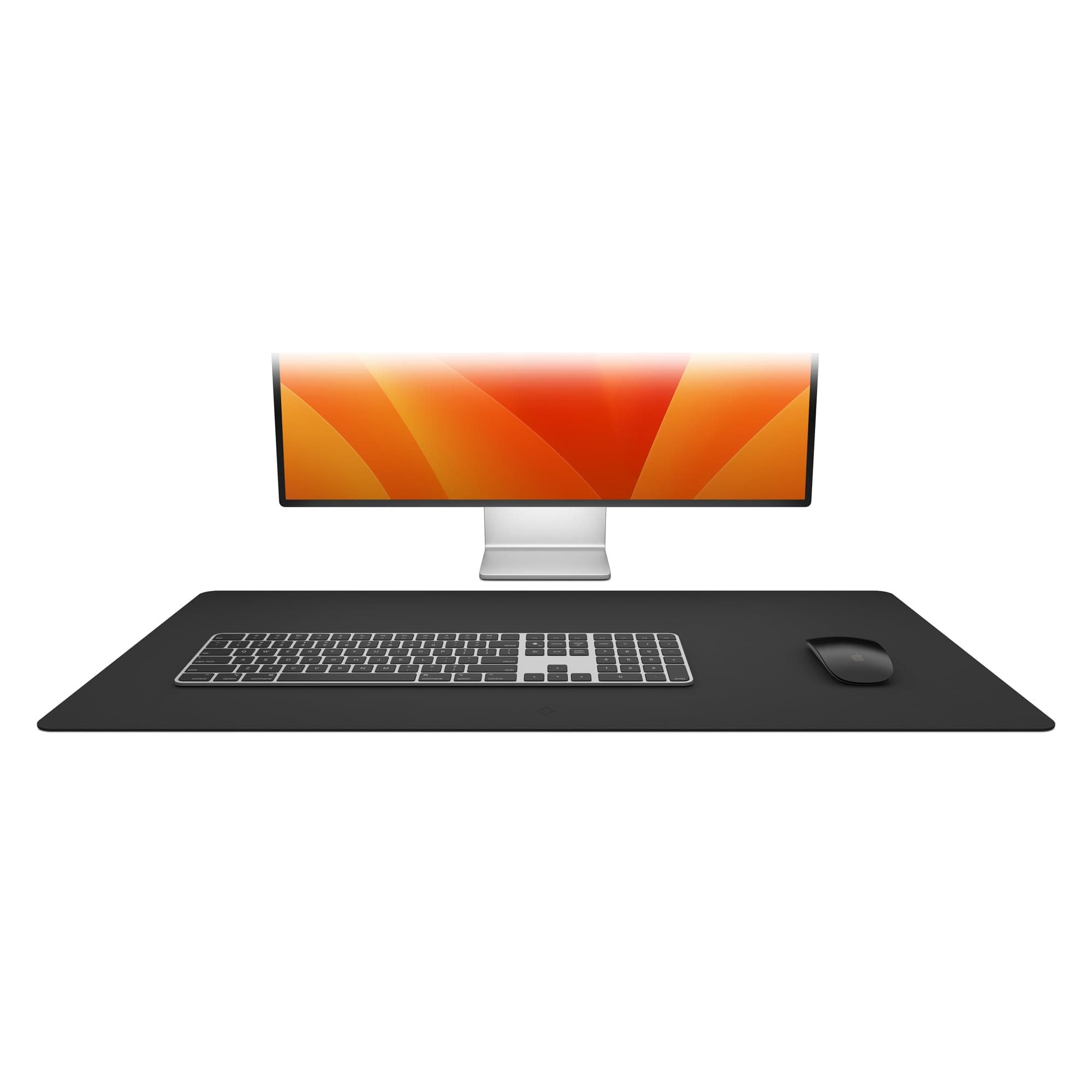 DeskPad | Sustainable Leather Extended Mouse Mat, Spill-Resistant, Mouse Traction Surface, Optimal Size for Display Use, Black