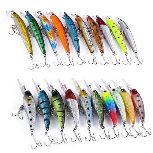 Trayosin Wobbler Lures Set of 20 for Blinker Wobbler Pike Trout Fishing Bait