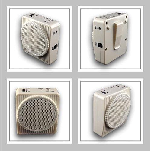 Voicebooster Speak Out Personal Voice Amplifier – Portable Speaker with Microphone Headset for Classroom, Tour Guide, Presentations - Built-in MP3 Player & FM Radio – 10watt White MR1508