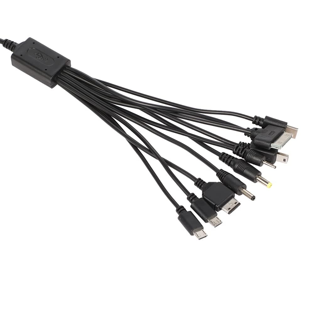 Hipipooo10 in 1 Multifunctional Charging Cable for Many Adapters Included Compatible with Samsung LG Huawei ZTE and Sony Ericsson Nokia PSP, USB Charging Cable