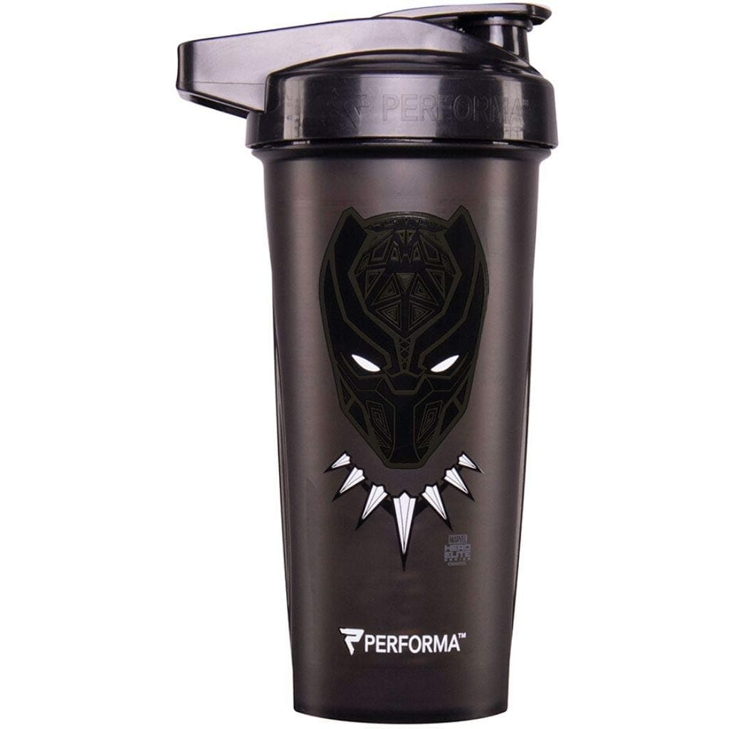 PAINISTIC PERFORMA ACTIV (Black Panther) 28oz Shaker Bottle, Best Leak Free Bottle with ActionRod Mixing Technology for Your Sports & Fitness Needs! Shatter Proof and Dishwasher Safe!, FID64050