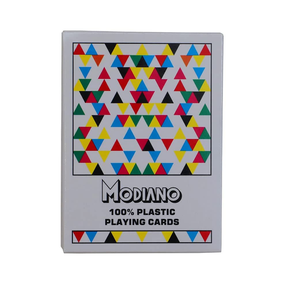 Modiano Plastic Poker Playing Cards for Casino, Gaming - Washable Teen Patti Poker Cards, White