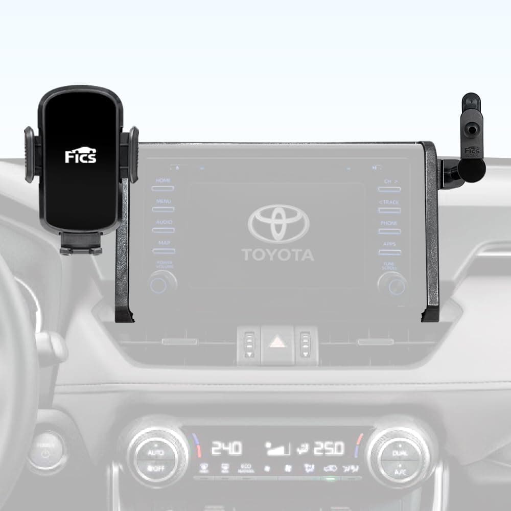 FICS Phone Holder for Toyota RAV4 2019 2020 2021 2022 2023 2024 with 7,8-inch Screen – Custom-Fit Mount for Seamless Display Integration, Interior Accessories for Navigation Use, Stable Driving View