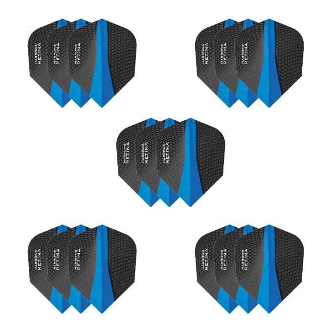 Harrows Retina | Set of 5 Premium Extra Strong 100 Micron Dart Flights in Standard Shape (15 Flights)