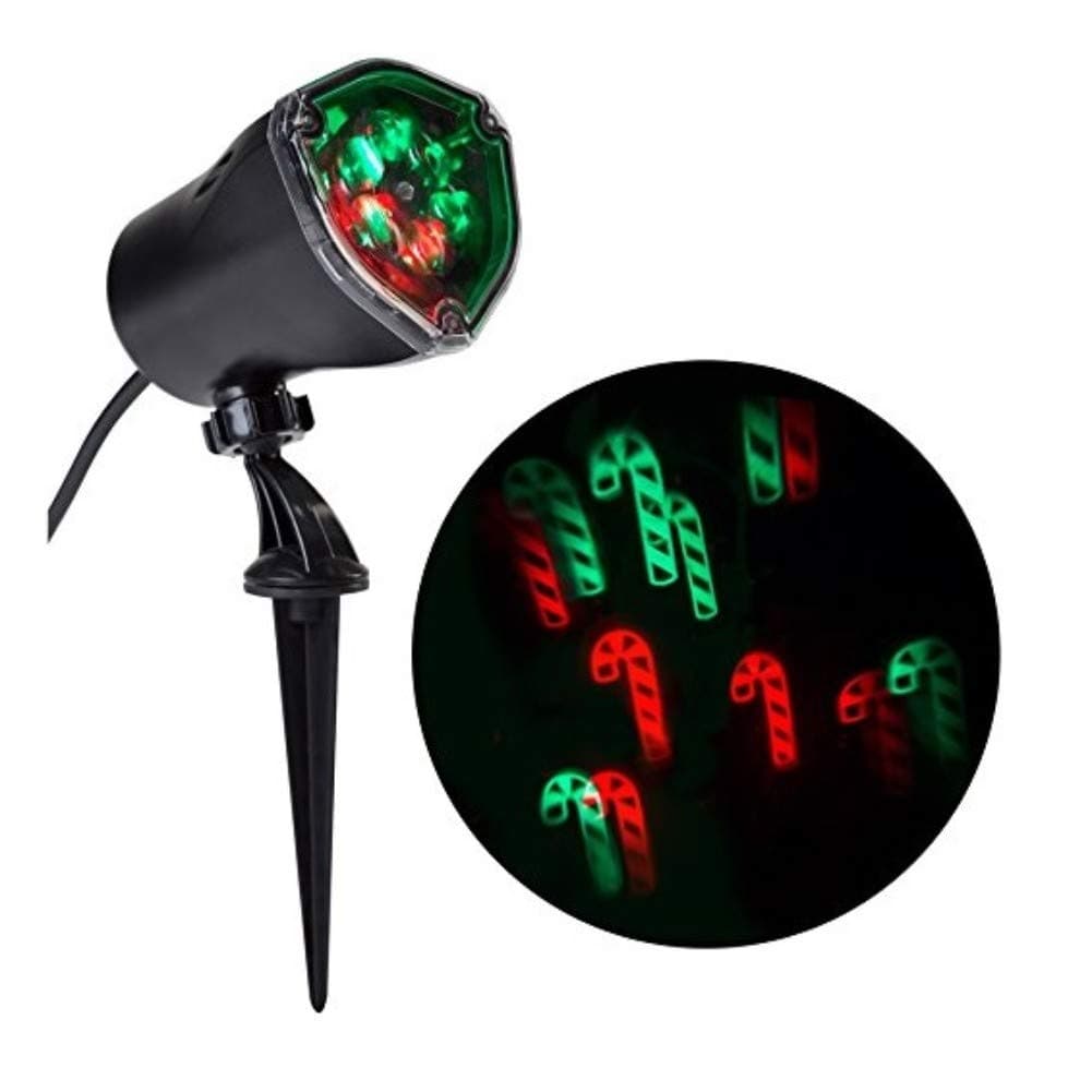 LightShow Lightshow Projection Multi-function Red/Green LED Multi-design Christmas Outdoor Stake Light Projector