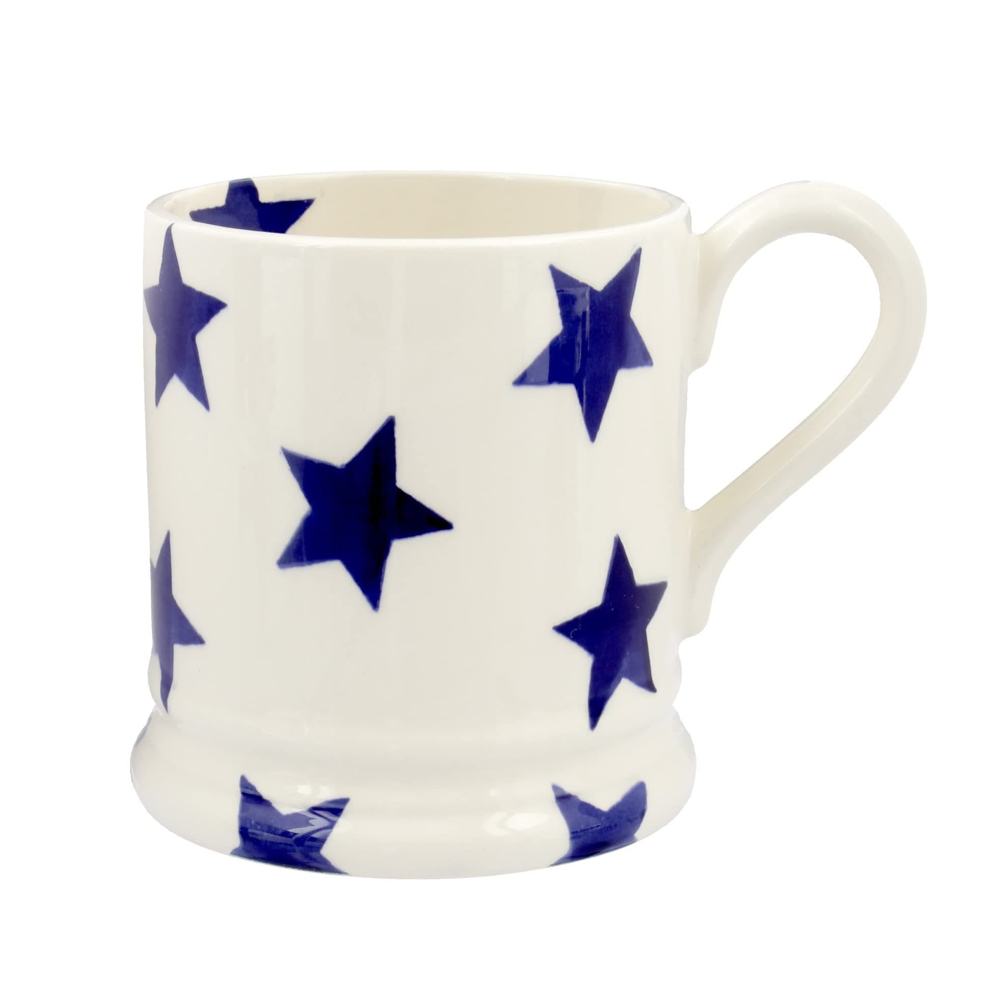 Handmade Blue Star Half-Pint Mug