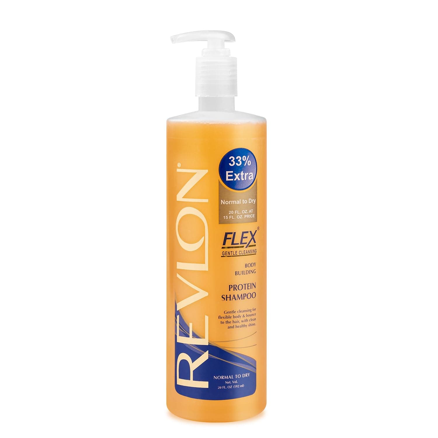 Revlon Flex Normal to Dry Body Building Protein Shampoo 592 ml / 20 Oz - Worldwide Shipping, Packaging may vary