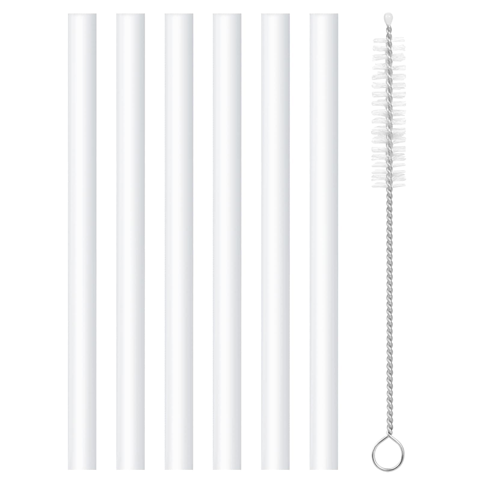 Replacement Straws Compatible with Ello Colby, Cooper,Hydra,Tumbler Water Bottle,ZULU Jug Cup-6 Straws and 1 Cleaning Brush