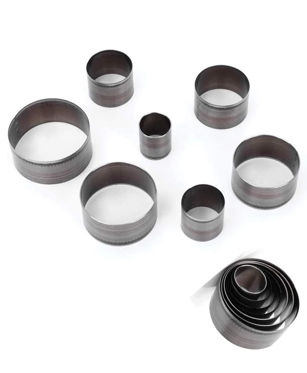 Leather Cutting Dies Set,7 Pcs Punching Tool,Shape Round Cutting Mold Punching Die Set for Handmade DIY Craft