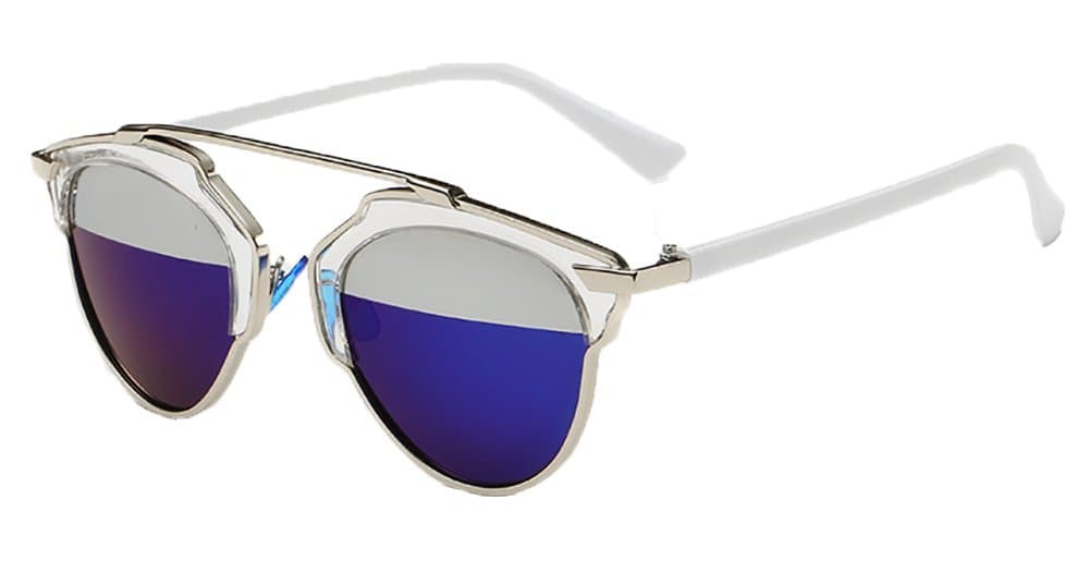 Ralink Polarized Sunglasses Cat Eye UV TAC Lens Metal Retro Glasses for Womens