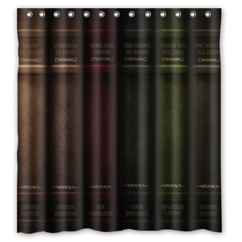 Custom Gift Bookshelf Shower Curtain (66" x 72" ) with 13 holes