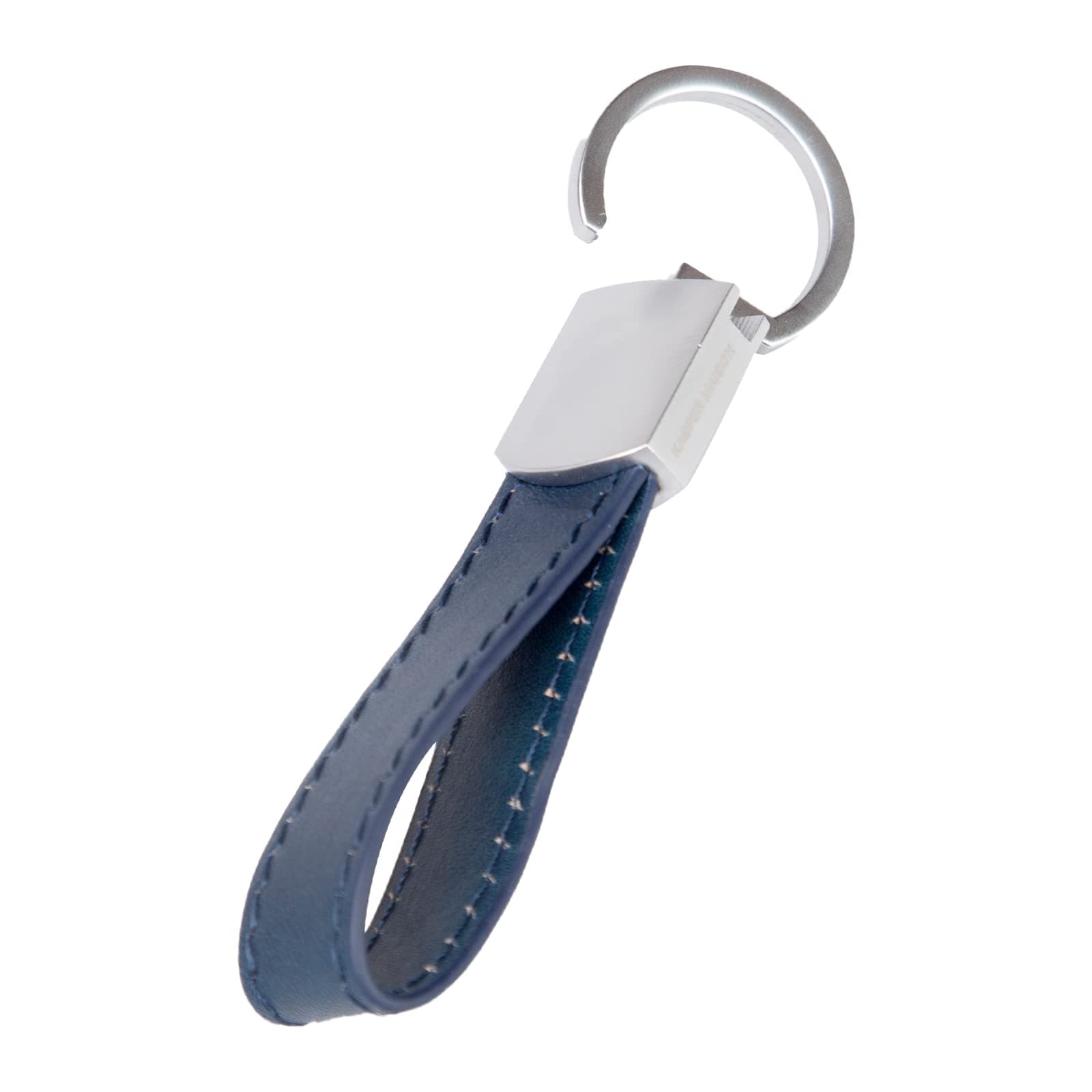 Kasper Maison Italian Leather Keychain - 4 Premium Keyrings & Earphone Holder Included