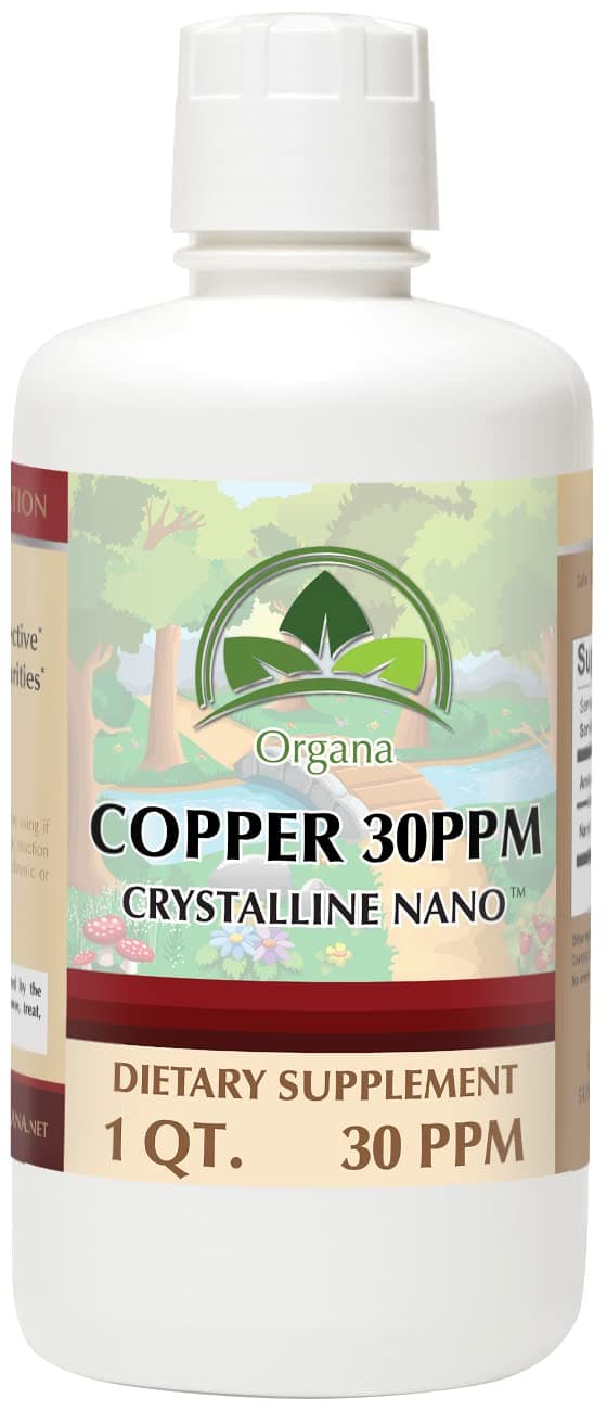 The Best Nano Colloidal Copper - 30 PPM of Colloidal Copper - Colloidal Minerals -Colloidal Copper Liquid (32oz)