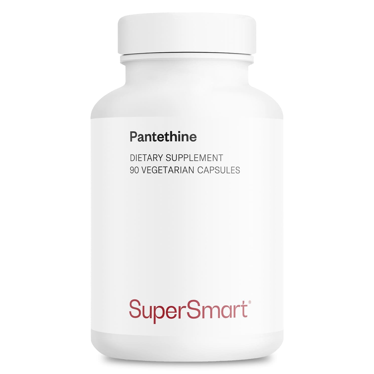 Supersmart - Pantesin Pantethine 600 mg per Day (Pantothenic Acid) - Active Vitamin B5 Supplement | Non-GMO & Gluten Free - 90 Vegetarian Capsules