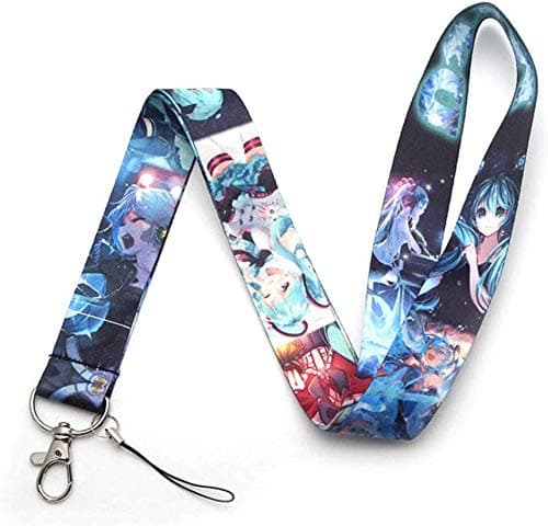 Hatsune Miku CV01 Vocaloid Anime Manga Series Character Lanyard Keychain ID Badge Holder