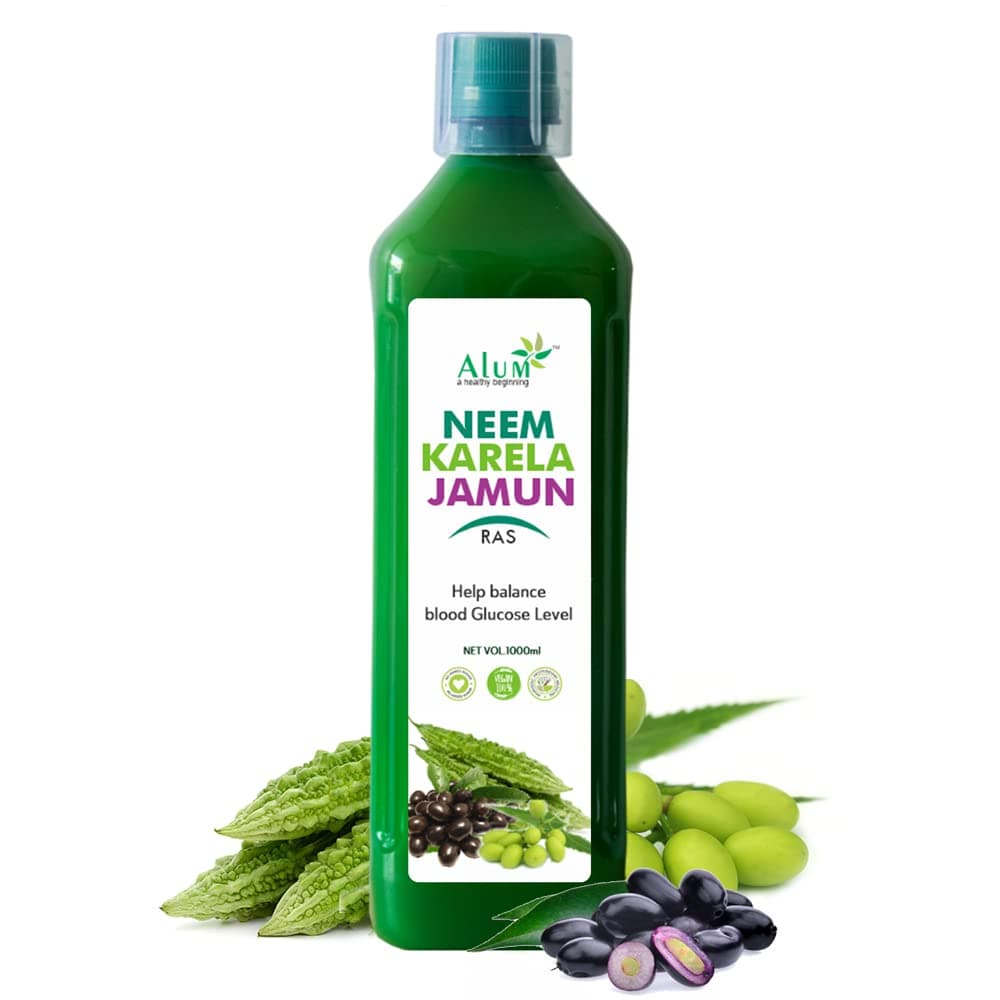 Alum Neem Karela Jamun Juice 1000 ml Help balance blood sugar level
