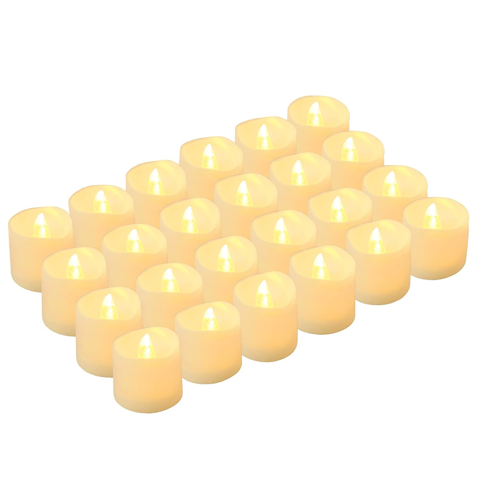 LED Tea Lights Candles, Kohree Flameless Candles Battery Operated LED Candles, Flickering Tealight Candles, Warm White, Pack of 24