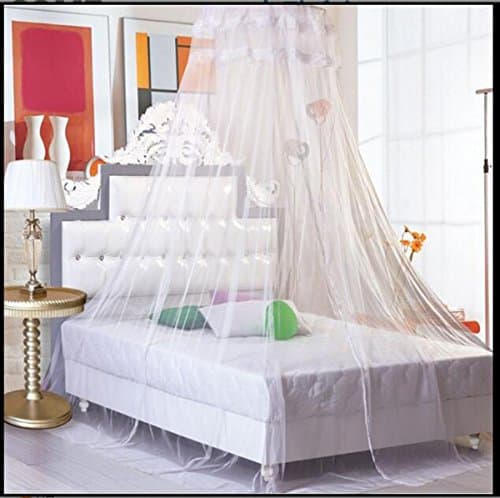 Bed Canopy Mosquito Net, Netting Bedding for Full Queen King Baby Bed-Keeping All the Flying Bugs/Mosquitoes/Insects Away (40"-71", White)