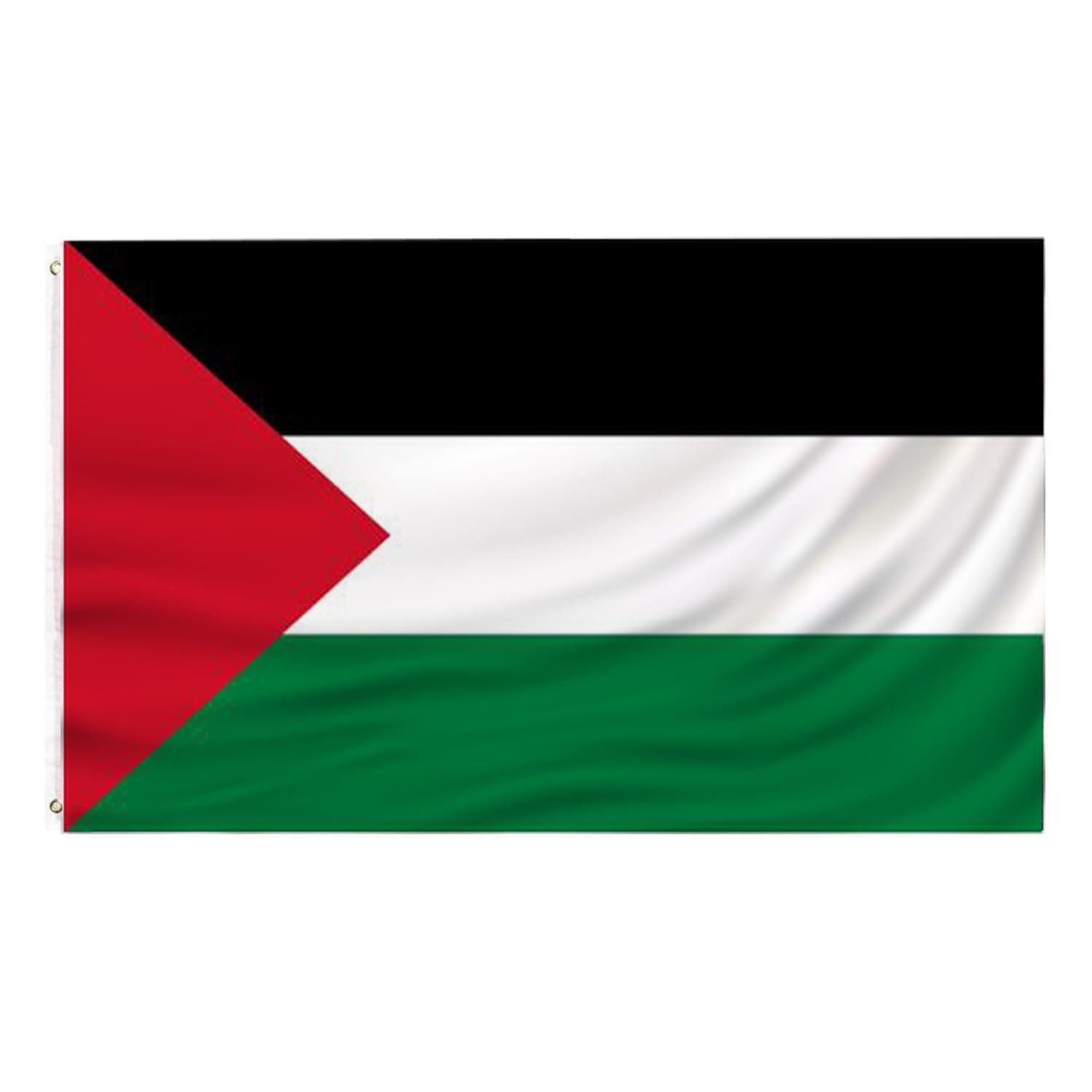 Palestinian flag 3x5 FT Palestine flag Polyester outdoor indoor Canvas Header and Double Stitched with two Brass Grommets