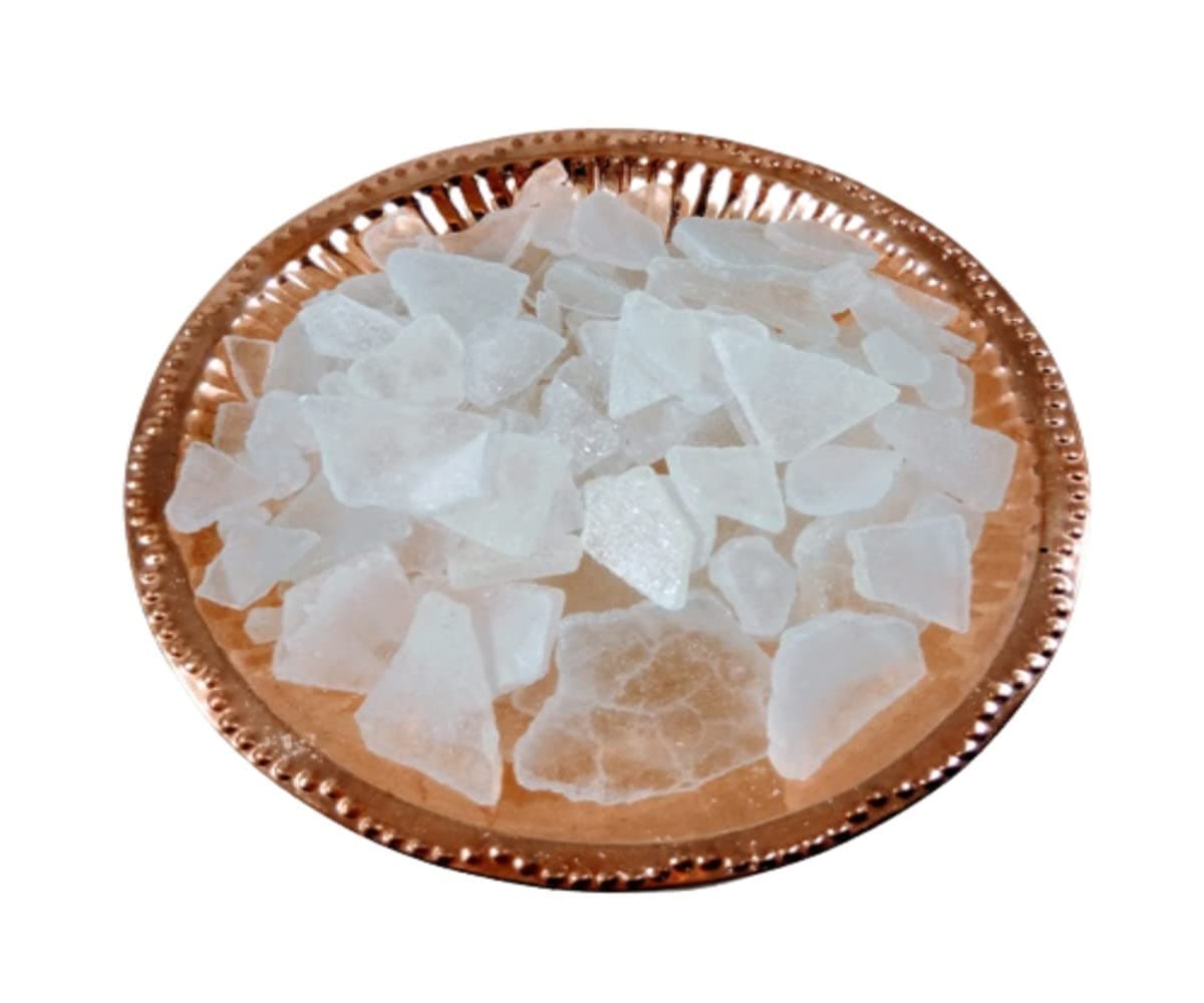 Sampoorn Aradhna Pure and Organic Bhimseni Kapoor/Borneo Camphor/Pacha Cheen Karpooram/Kal-pooram/Pachcha Karpoora (Small, White, 100)