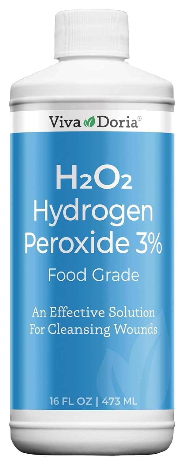 Viva Doria Hydrogen Peroxide 3 Percent, Food Grade, 3% Hydrogen Peroxide Food Grade, 16 Fluid Ounce
