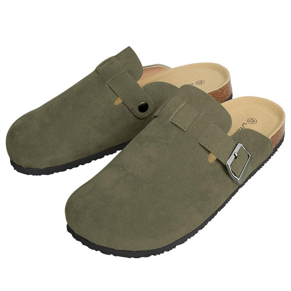 WINSEAD Clogs for Women Men Dupes Unisex Slip-on Potato Shoes Footbed Suede Cork Clogs and Mules
