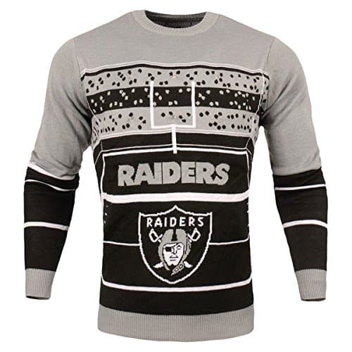 Forever Collectibles Oakland Raiders Stadium Light Up Sweater Gray