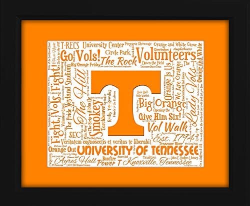 University of Tennessee 16x20 Art Piece - Beautifully matted and framed behind glass