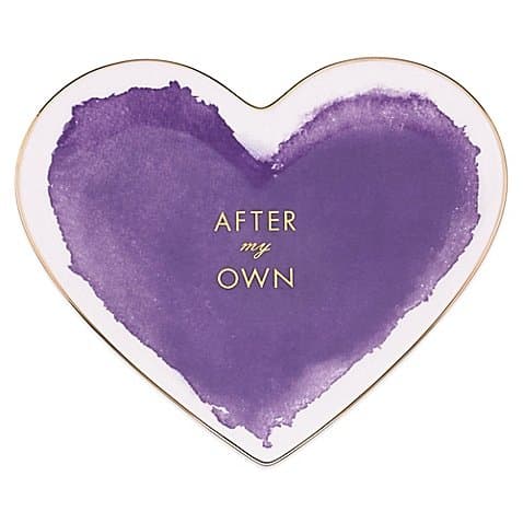 kate spades New York Posy Court Heart Dish in Purple