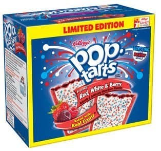 Pop-Tarts Frosted Red White & Berry Toaster Pastries, 16 count, 28.2 oz Kelloggs Poptarts