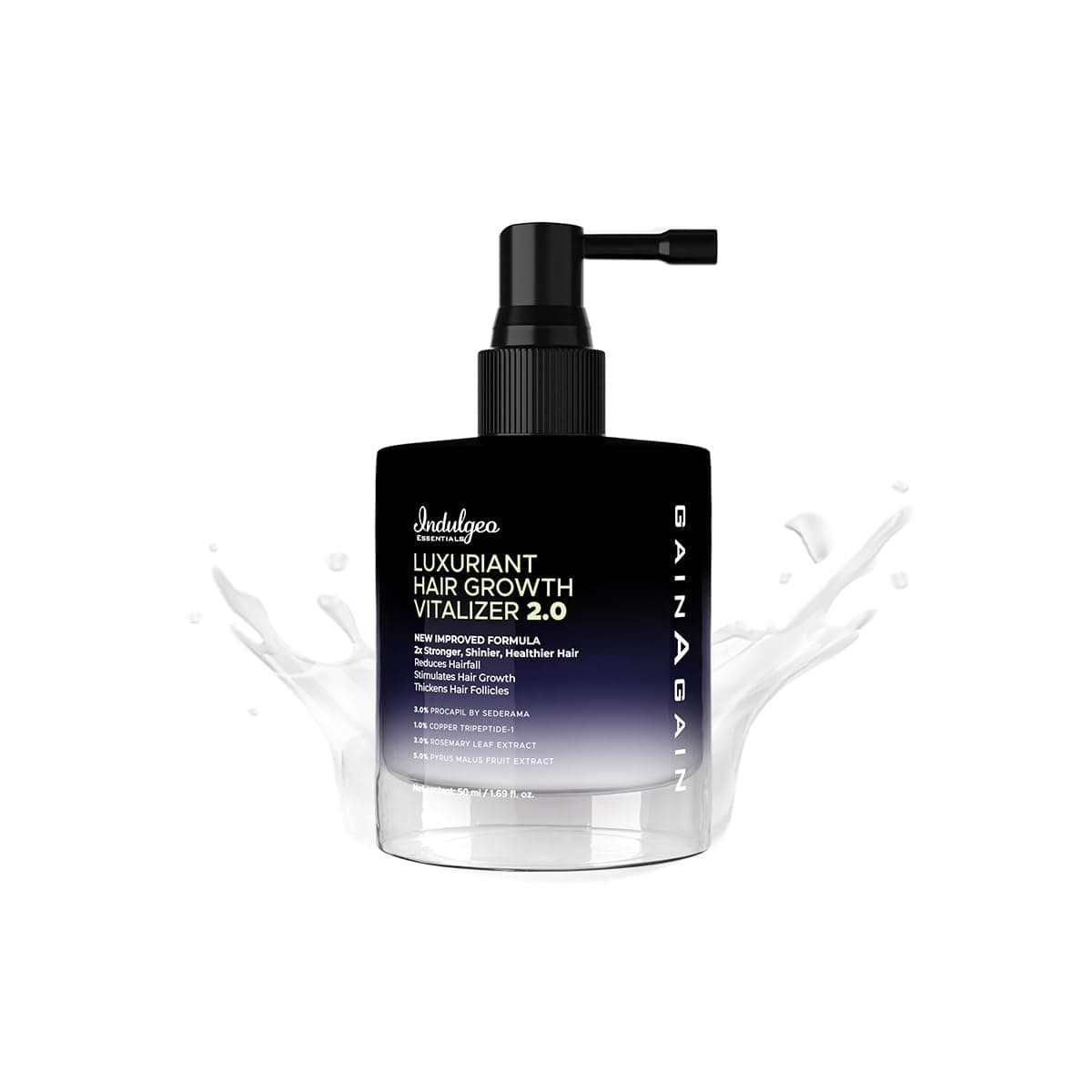 Gain Again Luxuriant Hair Vitalizer, 120 ml For Men & Women Hair Serum - Prevents Dandruff & Hair Fall | No Parabens or Sulfates | 100% Organic