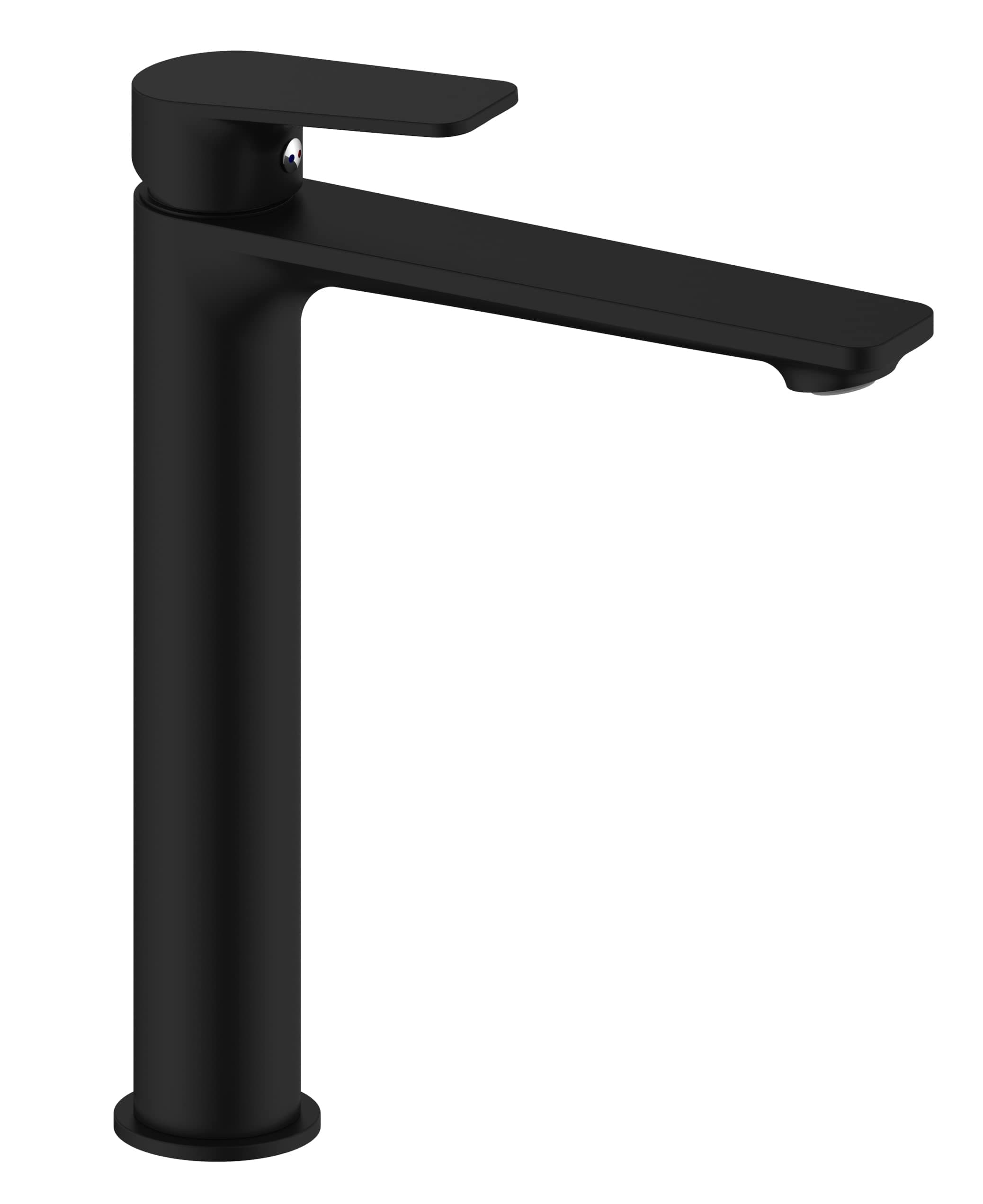 Edouard Rousseau - Nayak Basin Mixer Tap - Flow Reducer Aerator, Quick Tightening Nut by Hand - Click Clac Waste - 272 (Height) x 162 mm (Saillie) - Black