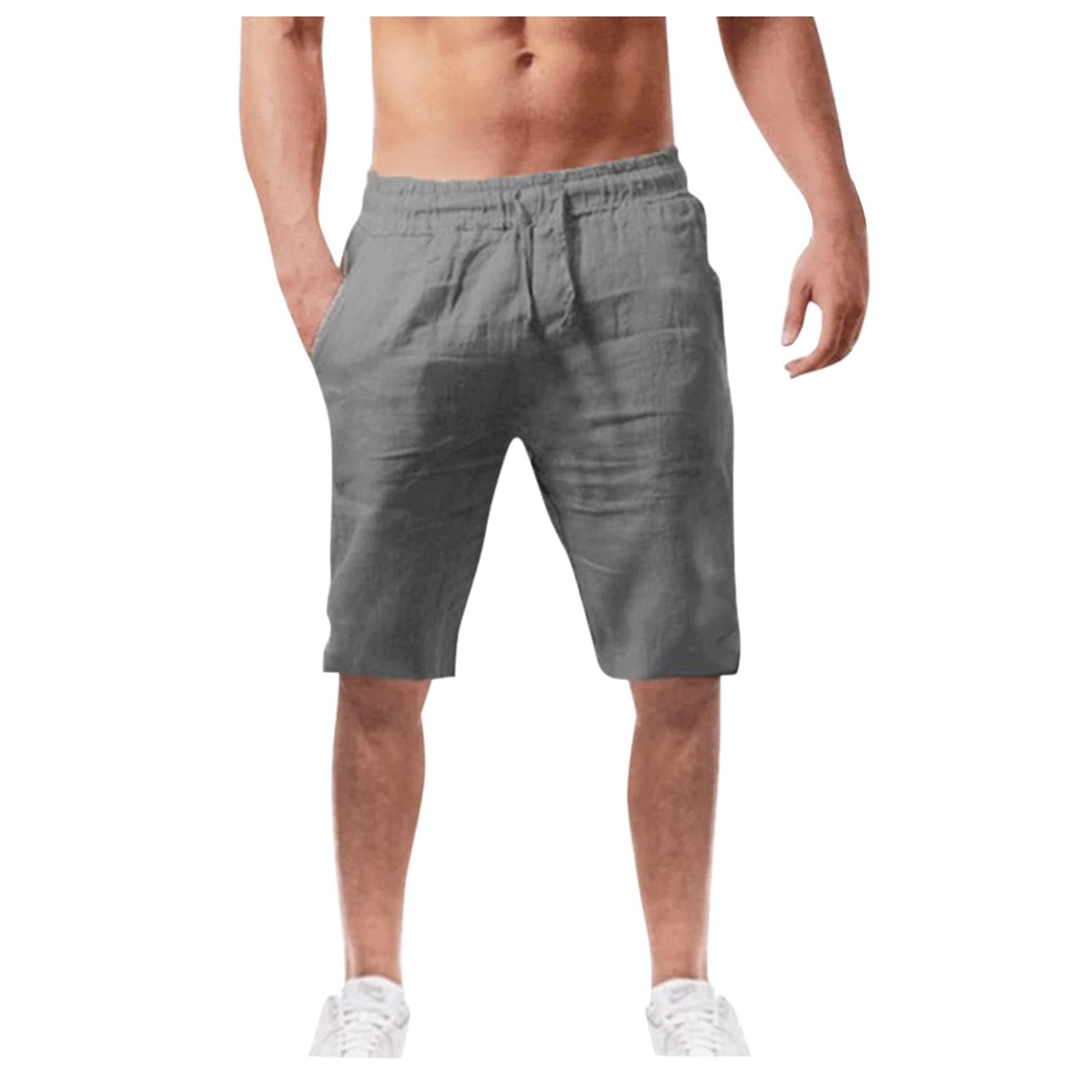 SandwindMen's And Linen Cotton Shorts Summer Casual Solid And Fashionable Men's pants
