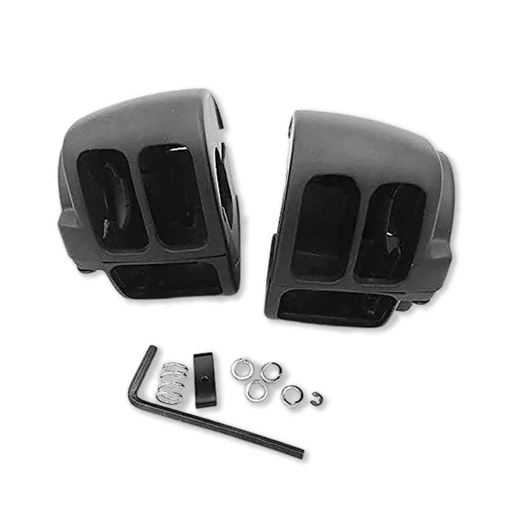 HTTMT MT265-001-BK Black Switch Housing Cover Compatible with 1996-2012 Harley Sportster 1996-2012 Harley Dyna 1996-2010 Harley Softail 2002-2012 Harley V-Rod
