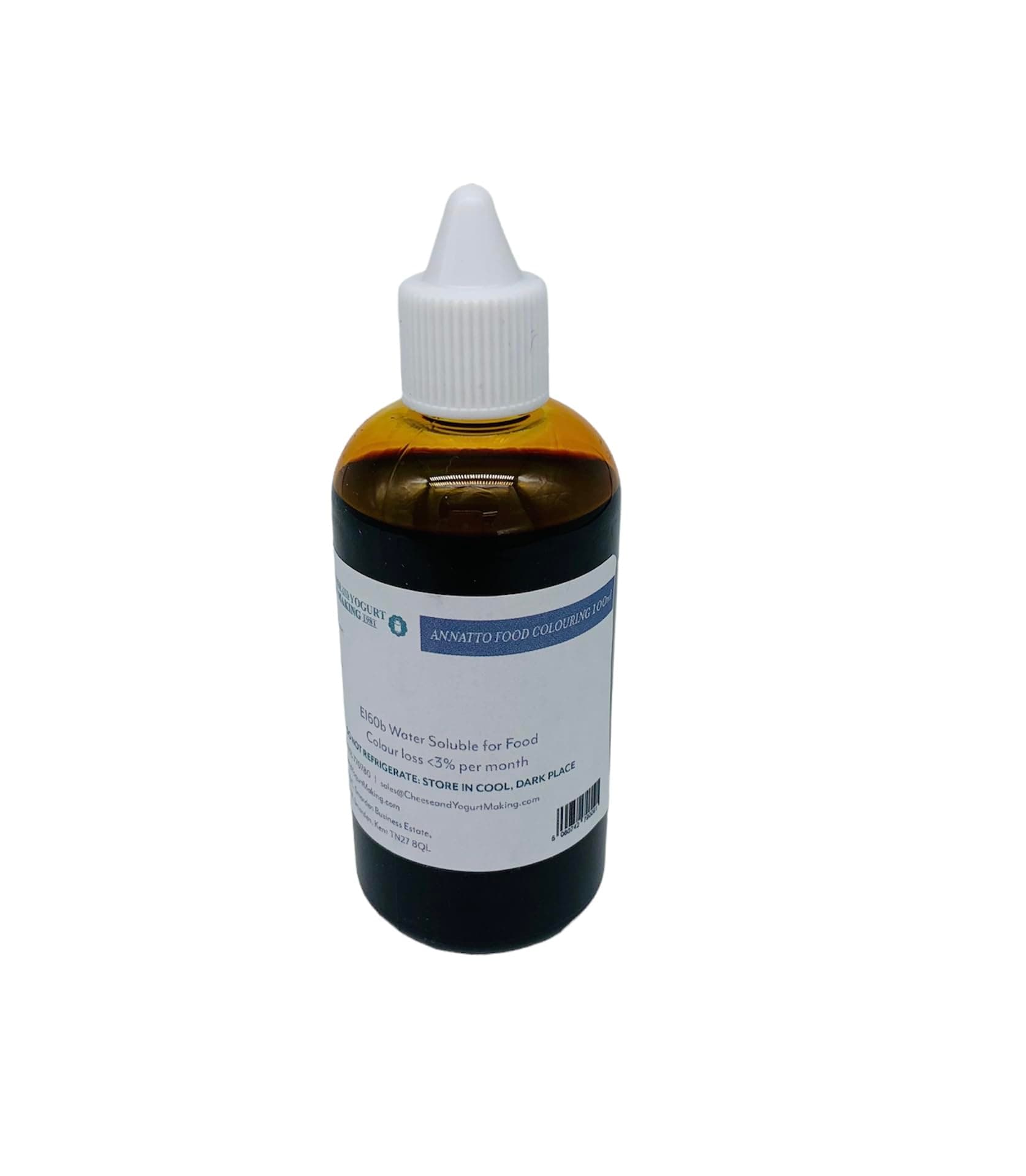 Annatto Food Coloring, Bright Yellow Natural Dye for Cheesemaking, Highly Concentrated Dropper Bottles for Precision - 100ml