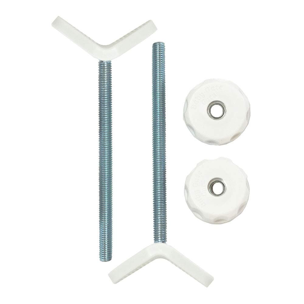 Extra Long M8 (8mm) Stair Banister Adapter Y-Spindle Rods 2 Pack for Pressure Mounted Baby and Pet Safety Gates (8mm, White)