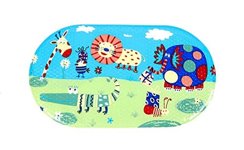 Non-slip Baby Bath Mat for Kids - Animals design â Great for Shower Stall & Bathtub Floor | Anti-Bacterial And Mildew/Mold Resistant |No Skid, PVC | Ideal For Parents & Children